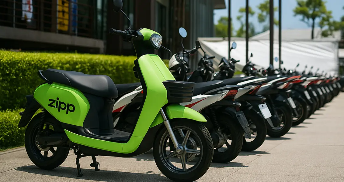 Two riders on Zipp scooters